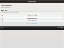 Tablet Screenshot of m.transitdb.ca